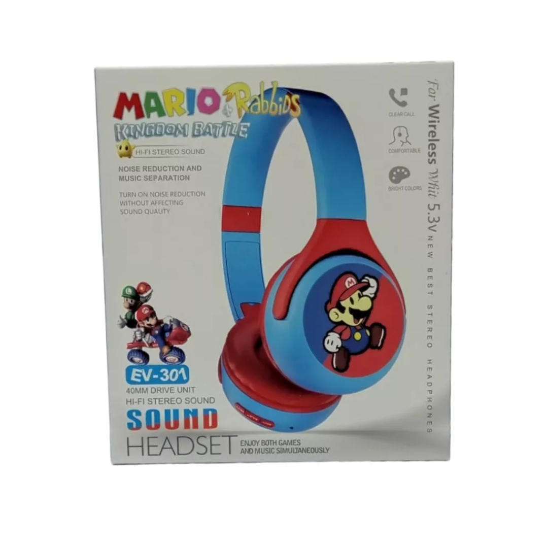 Miniatura 2 de Audifonos Diadema Mario Bros Bluetooth M